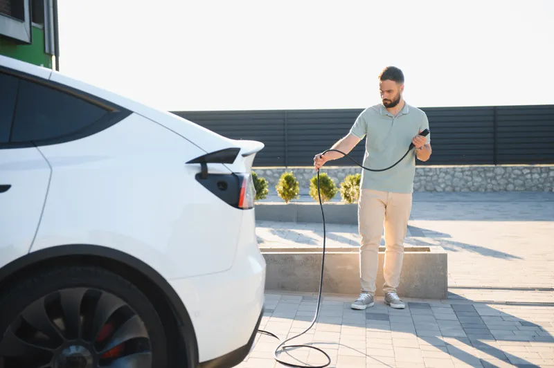 Illustration utilisateur urbain petits trajets quotidiens voiture électrique